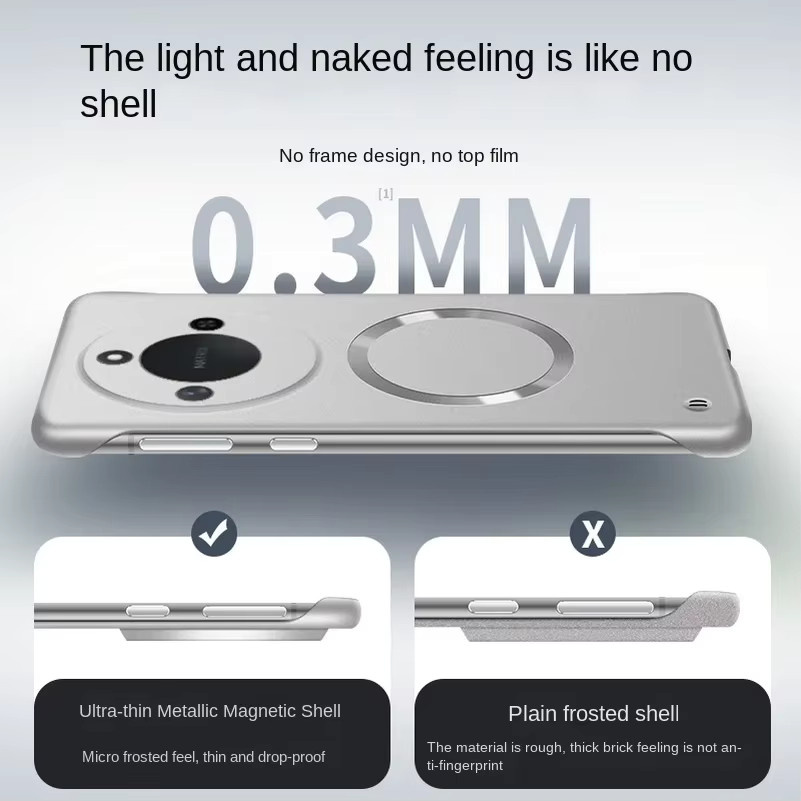 MagSafe Kamera-Schutzhülle für Honor Magic 7, 6, 5 Pro, X9C, X60, X50, 200 Pro, magnetische Blende in Grün, matt und ultradünn - Bild 3