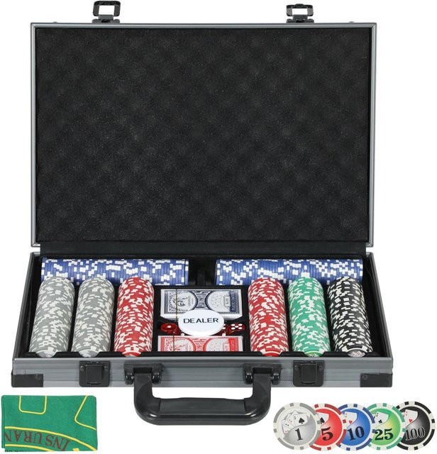 SPORTNOW Pokerset Casino Komplettes Poker-Set Grau - Bild 1