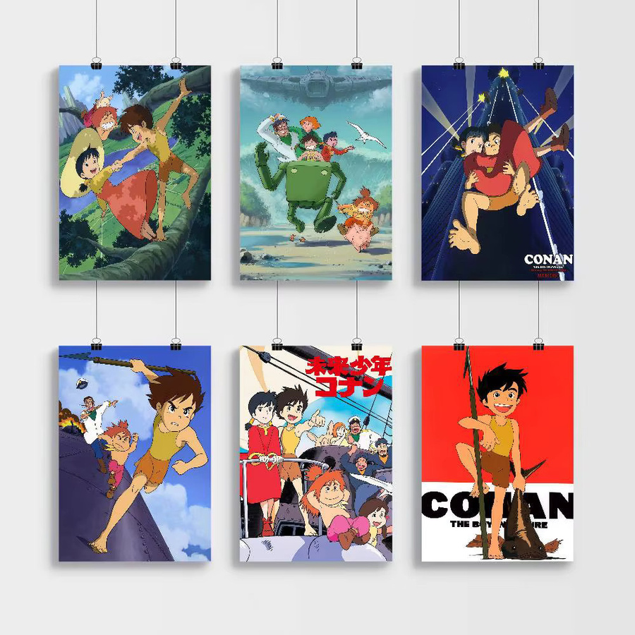 Future Boy Conan Anime Poster Wasserfester Papieraufkleber in Mehrfarbig für Ästhetische Wandgestaltung - Bild 3