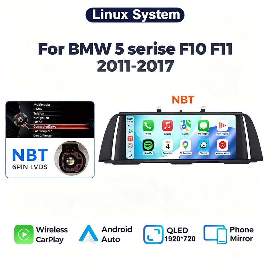 MEKEDE Liuux System Autoradio für BMW 5er Serie F10 F11 (2012-2017) mit 2K Touchscreen, Bluetooth, WIFI, GPS, Navigation und Rückfahrkamera-Unterstützung in Schwarz - Bild 6