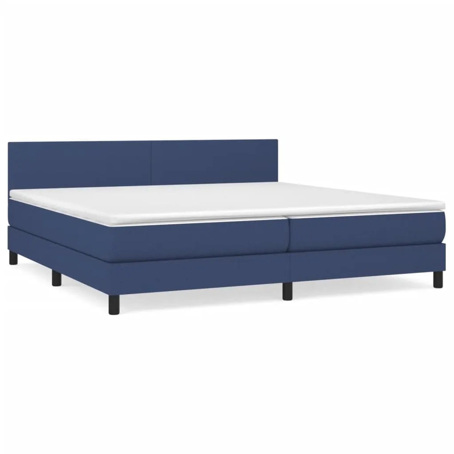 vidaXL Boxspringbett mit Matratze Hybrid-Design in Blau, B/T/H: 200 x 200 x 78 cm - Bild 2