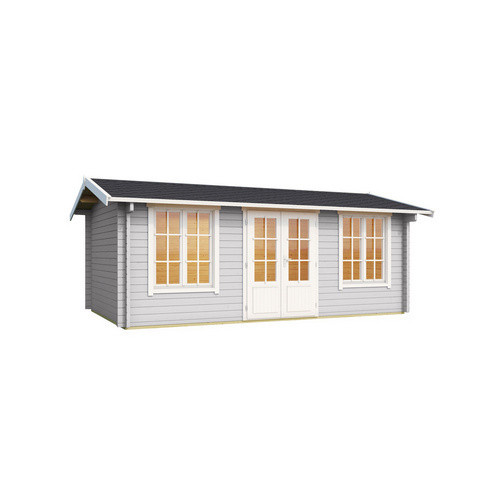 Lasita Blockbohlenhaus Pembrokeshire Gartenhaus mit Satteldach in Grau, B/H/T: 540 x 239,4 x 345,8 cm - Bild 3