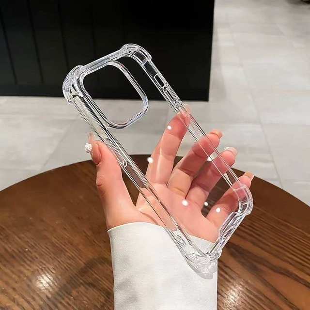 Ricestate Stoßfeste iPhone Schutzhülle mit Vier-Ecken-Airbag in Transparent für iPhone 17 16 15 14 13 12 11 Pro Max Mini Plus SE - Bild 1