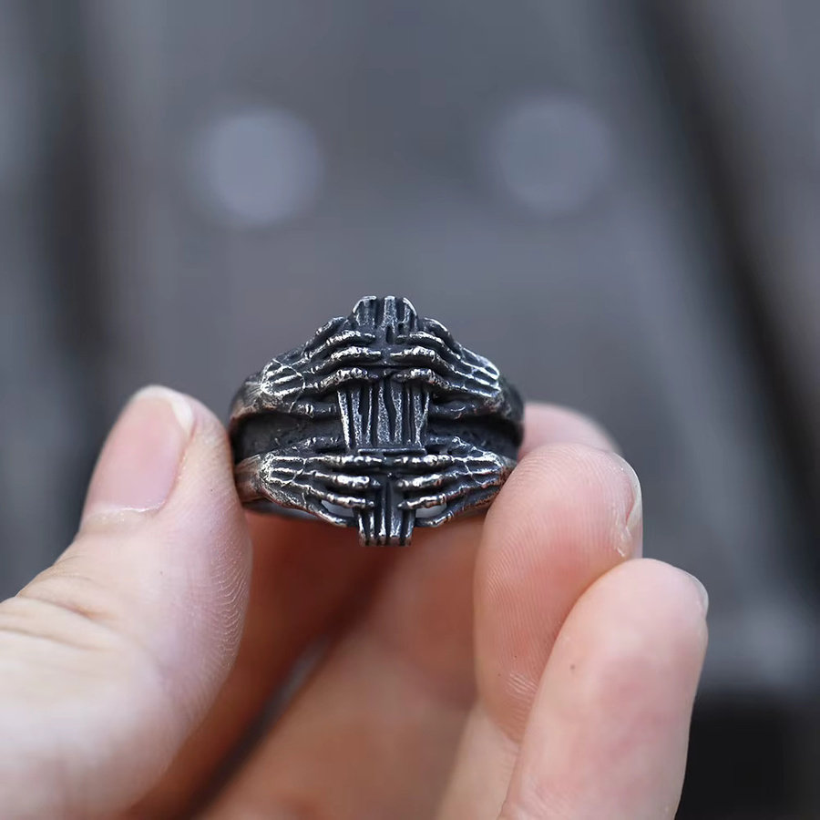 Ring Ghost Claw Sarg, Edelstahl, Silber, Herren - Bild 2