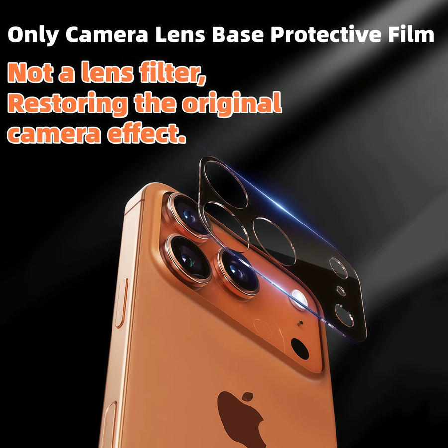 2 Stück Glasfaser-Kameraobjektivschutzfolie für Apple iPhone 17 Pro Max und iPhone 17 Pro, transparent, kratzfeste Bildschirmabdeckung - Bild 4