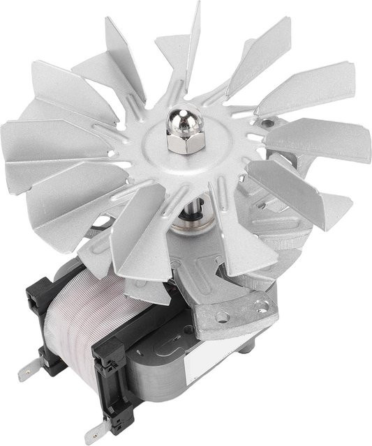 KONNWEI Hochtemperatur-Ofenmotor mit 11-Blatt-Lüfter passend für Jakel 19003 7242 Ofen Trockner Inkubator in Weiß und Silber - Bild 1