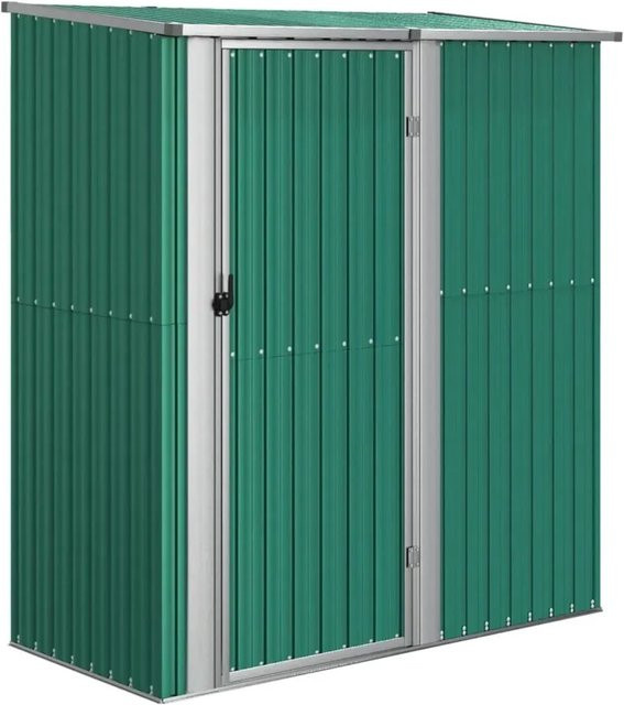 vidaXL Geräteschuppen aus verzinktem Stahl in Grün, B/T/H: 180,5 x 97 x 209,5 cm - Bild 1