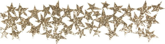 Glitterband Sterne von HALBACH in Gold aus Vliesstoff für die Weihnachtszeit - Bild 1