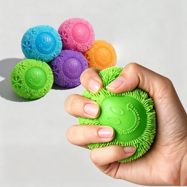 Meade Plüsch-Spielzeugball, lila, bunt, Plüsch / Textil - Bild 1