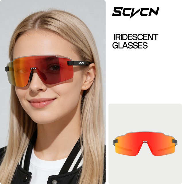 SCVCN Photochrome Sportsonnenbrille, Unisex, multicolour, Kunststoff - Bild 1