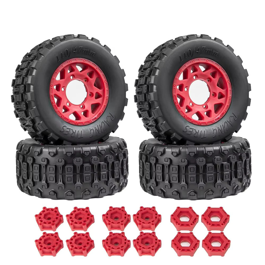 Wonder Rc RC Autoreifen, 4-teiliges Set, Gummireifen, 110 mm - Bild 1