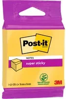 Post-it Super Sticky Haftnotizwürfel in Gelb mit extra starker Klebekraft - Bild 1