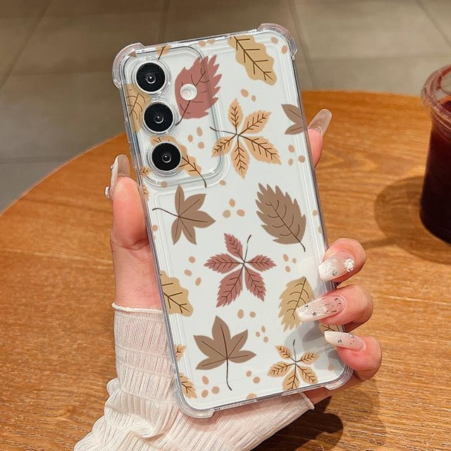 Transparente Silikonhülle mit rosa Tulpen für Samsung Galaxy A-Serie - Bild 1