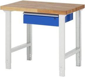 Rau Werkbank 7001A1 höhenverstellbar mit Schublade, B: 100 cm, T: 70 cm, H: 79-114 cm - Bild 1