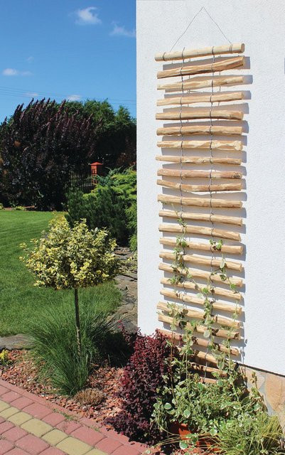 Dobar Rankgitter-Spalier aus Haselnussholz und Metall in Braun, B/H: 50 x 200 cm - Bild 1