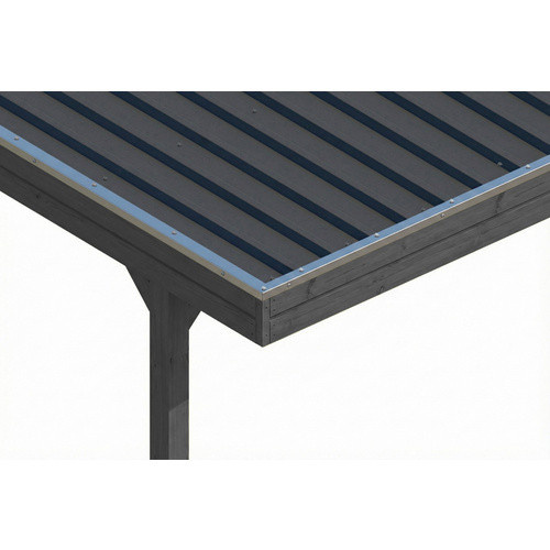 SKANHOLZ Carport Friesland aus Fichte mit zwei Einfahrtsbögen und Flachdach in Schiefergrau, B: 320 cm, T: 555 cm - Bild 2