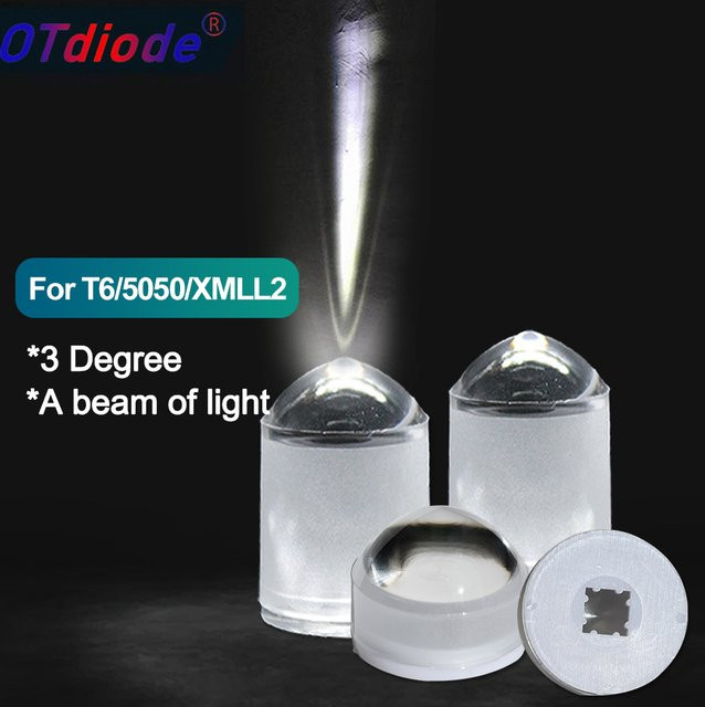 5050 LED-Linse mit 3-Grad-Fokus für SMD, TT6, XXML2 und XHP50,2, transparente optische Linse für Spot-Taschenlampen und Reflektor-Kollimatoren - Bild 1