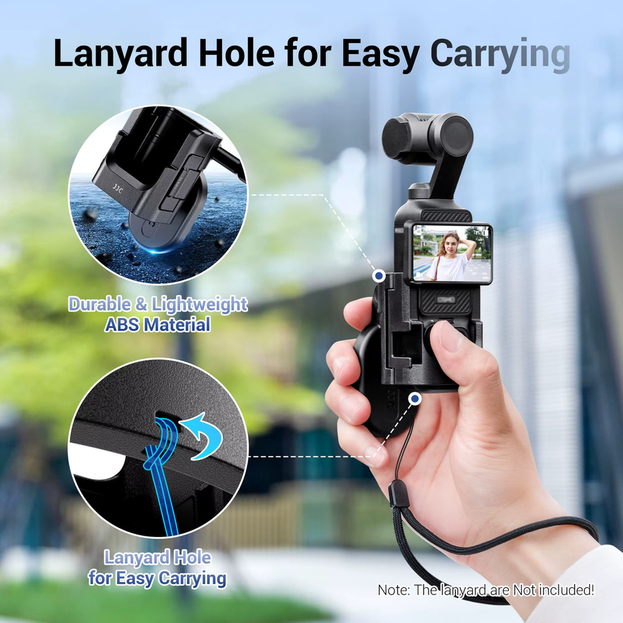 JJC Magnetische Halterung und Erweiterungsadapter für DJI Pocket 3 und Pocket 4 in Schwarz mit Cold Shoe-Anschluss für LED-Leuchten und Mikrofone - Bild 4