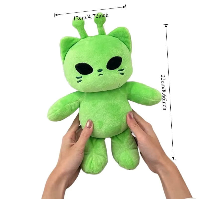 Alien-Katzen-Plüschtier, Grünes Kätzchen, Plüschpuppe, Grün - Bild 5