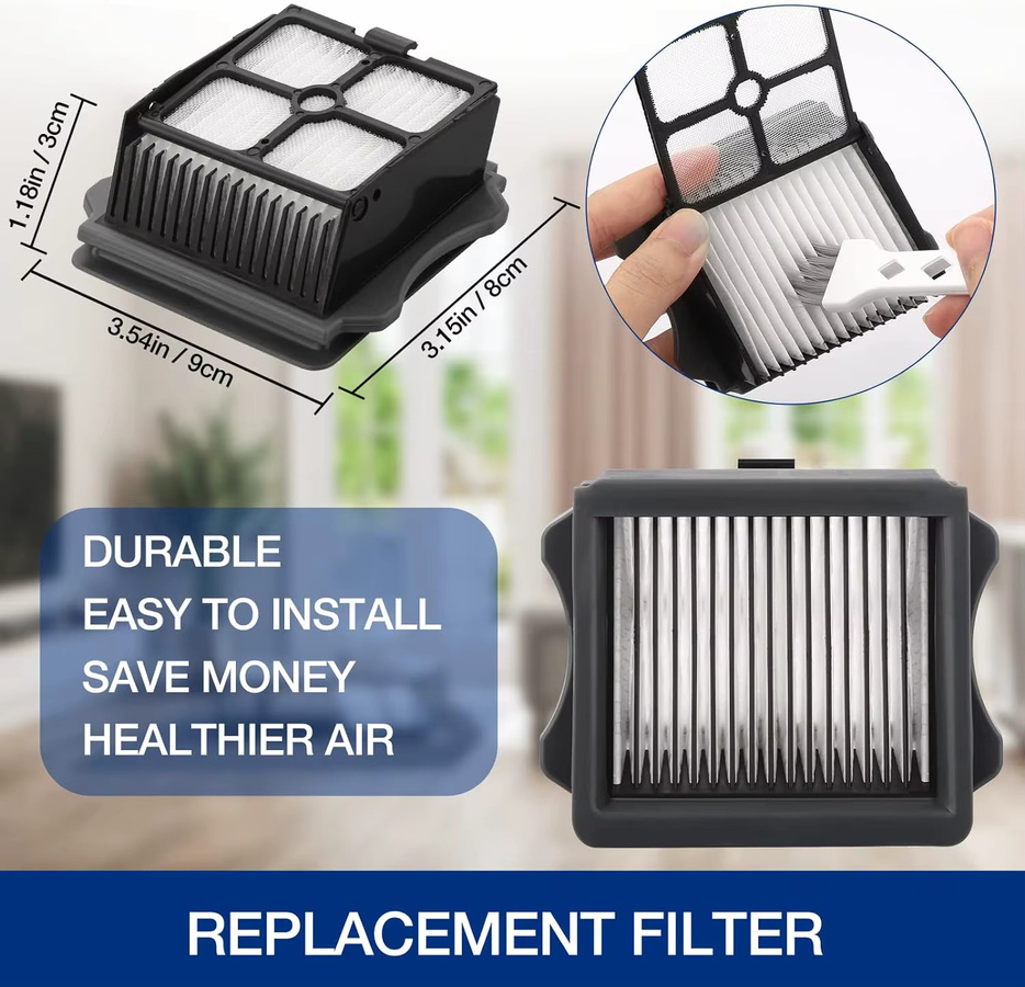 Ersatzset aus Bürstenwalze und HEPA-Filter für Tineco S5, S5 Pro, S5 Pro 2 und S5 Blue Akku-Nass-Trockensauger - Bild 2