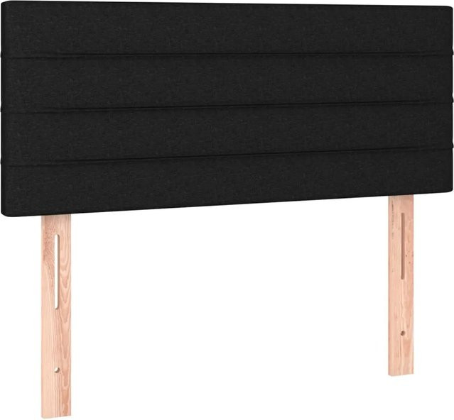 vidaXL LED Kopfteil Schwarz mit USB-Ladeport und integrierter Beleuchtung, Stoff, B/T/H: 90 x 5 x 78/88 cm - Bild 1