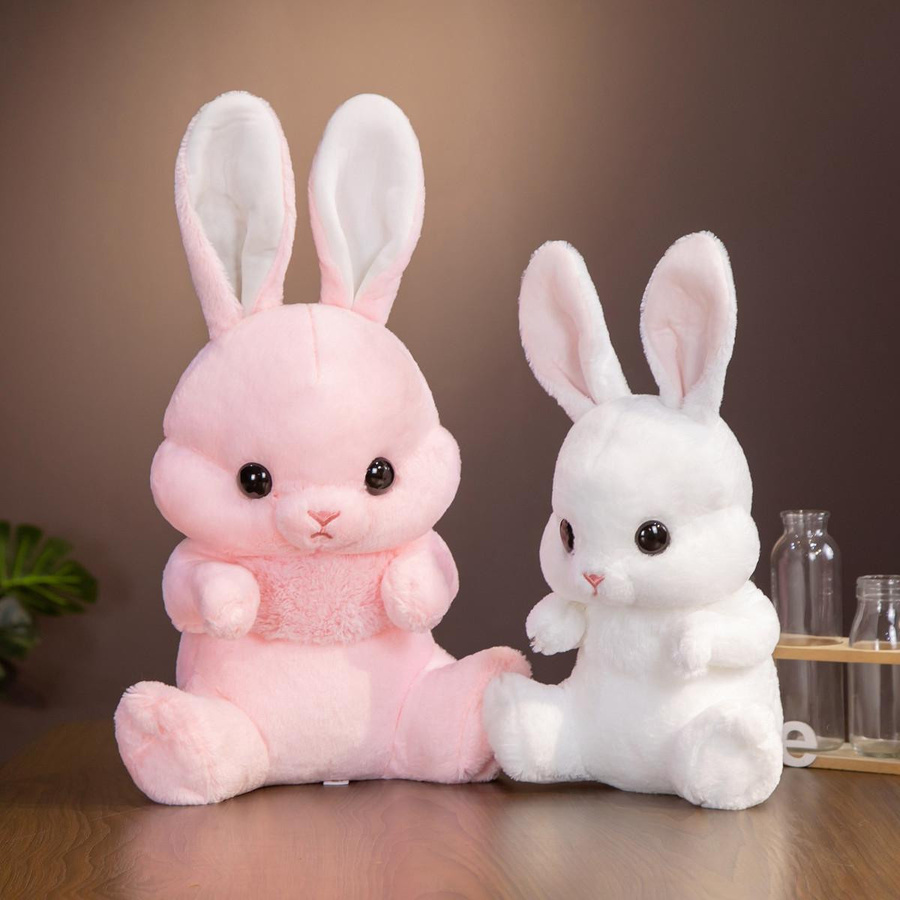 Kidsly Sitzender Hase Plüschtier, rosa, 55cm - Bild 2
