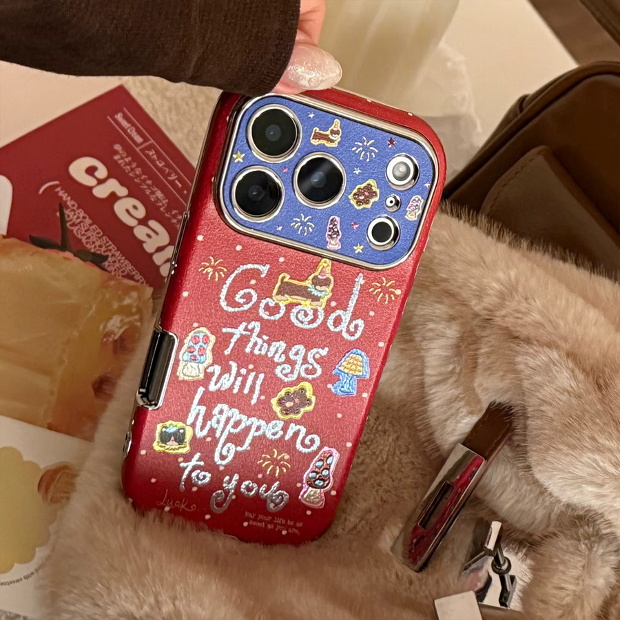 Handyhülle mit Koreanischem Cartoon-Welpen Design in Leder-Textur für Apple iPhone 17 16 15 14 13 12 11 Pro Max, Stoßfeste Weiche Schutzhülle - Bild 2