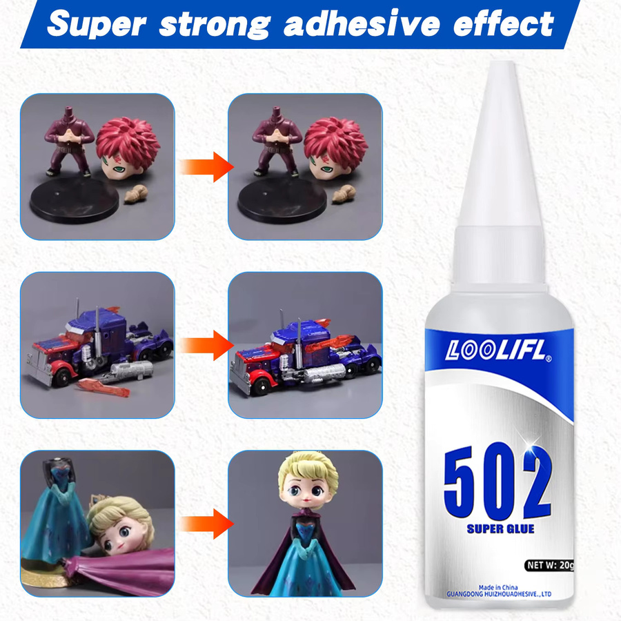 LOOLIFL 502 Superkleber, transparenter Universalkleber für Kunststoff, Metall und Holz, 20 g - Bild 5