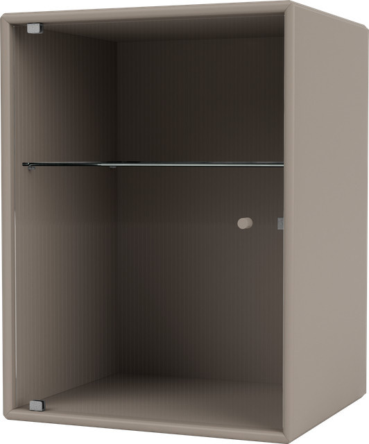 Montana Ripple Badezimmerschrank mit geriffelten Glastüren und internen Regalen, lackiert - Bild 1