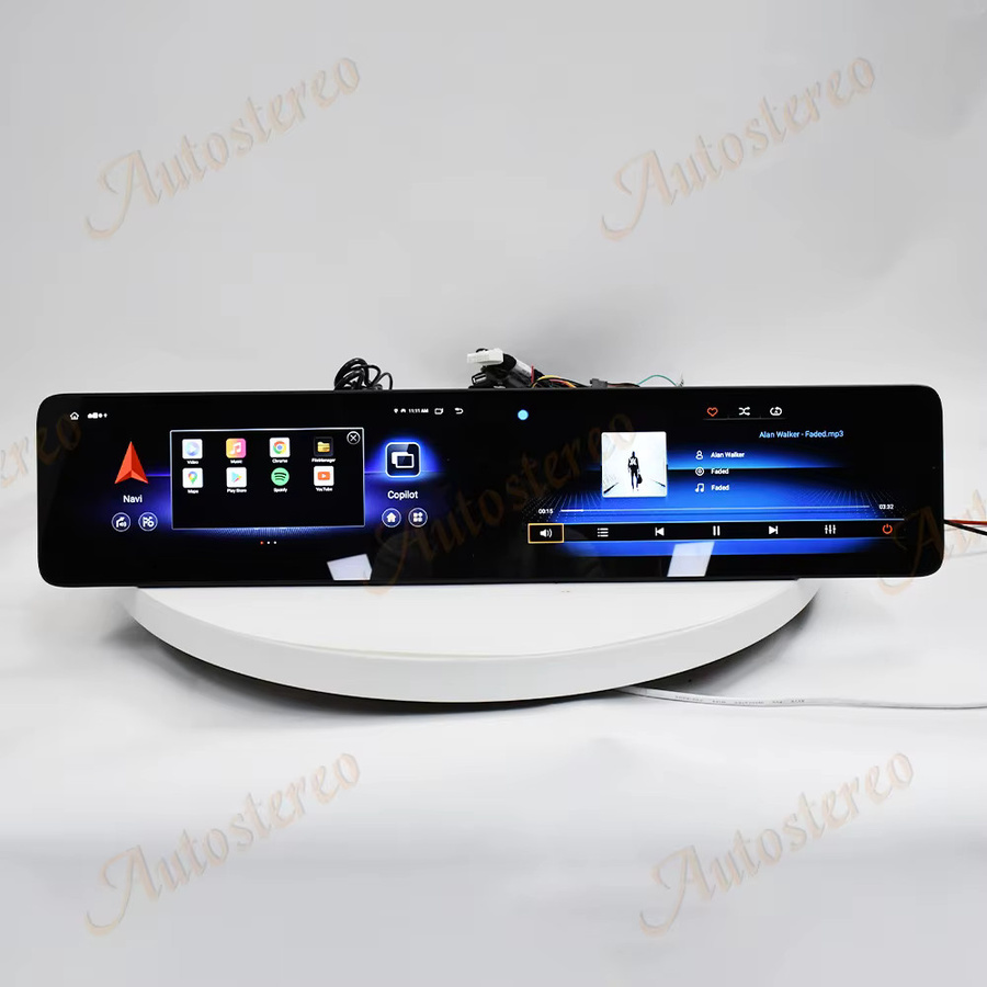ZWNAV Dual Screen Android 14 Autoradio mit Carplay und GPS Navigation für Mercedes Benz CLS W218 2012-2018 in Schwarz - Bild 3