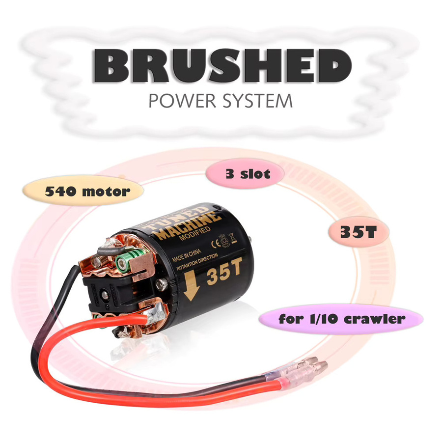 NEEBRC Bürstenmotor 21T 55T 45T 35T 80T 60A ESC Kit für 1/10 Off-Road Rock Crawler RC Auto - Bild 3