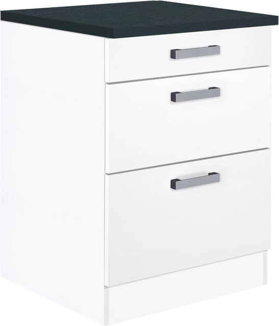 Optifit Küchen-Unterschrank Salo214 mit 3 Auszügen in Weiß, B/T/H: 60 x 60 x 84,8 cm - Bild 1