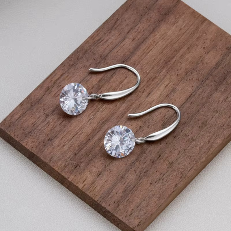 BJXMOSO Ohrringe, 925 Silber, Zirkon, Damen - Bild 3