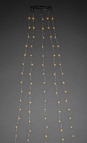 Konstsmide LED-Baummantel für innen mit 180 bernsteinfarbenen LEDs in Gold und Silber - Bild 1