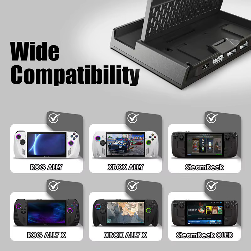 Skull & Co. OneDock DeX Dockingstation Ständer Savage Raven in Schwarz, USB-C Hub für Steam Deck und ROG Ally X - Bild 3