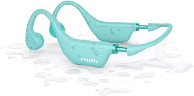 Philips TAK4607GR/00 Knochenschall Bluetooth-Kopfhörer in Grün/Türkis - Bild 1