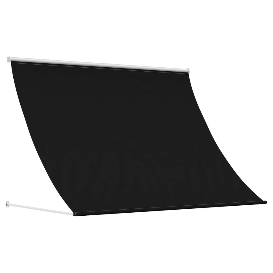 vidaXL Markise Schwarz aus Polyester und Stahl, Wandmontage, B: 200 cm, T: 150 cm - Bild 2
