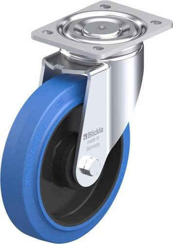 Blickle Lenkrolle LH-POEV 200KA-SB in Schwarz und Blau mit 200 mm Rad-Durchmesser und 500 kg Tragfähigkeit - Bild 1