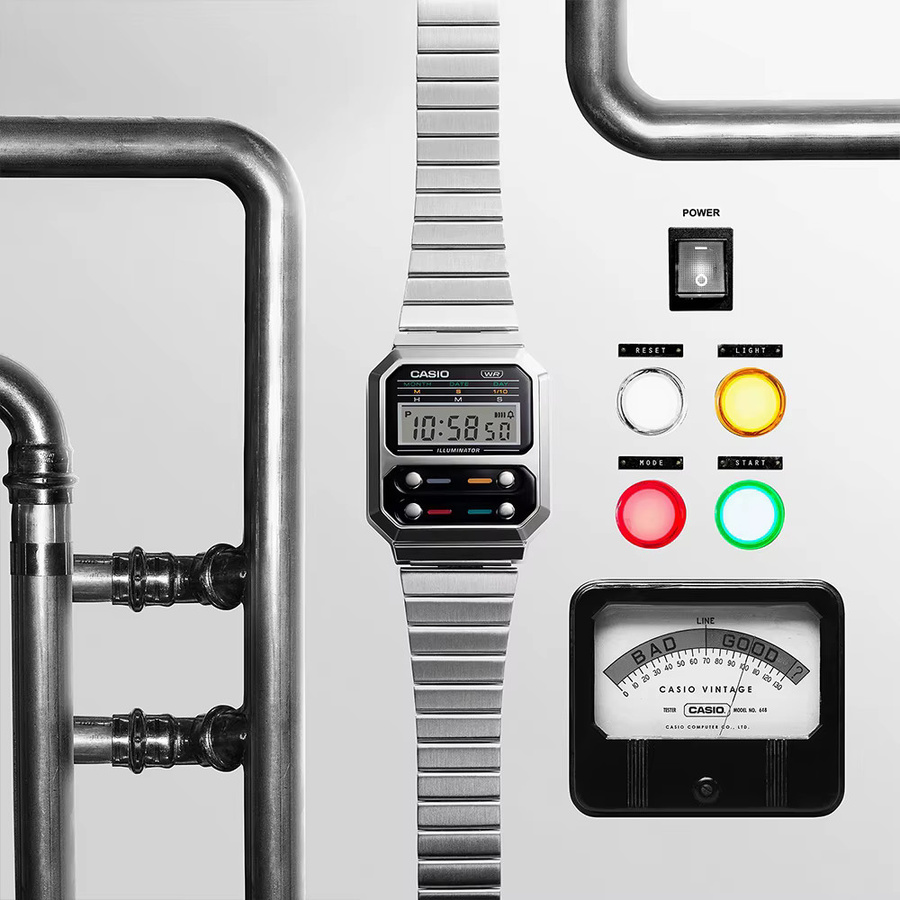Casio Armbanduhr, Digitaluhr, Edelstahl, Schwarz, Herren - Bild 5