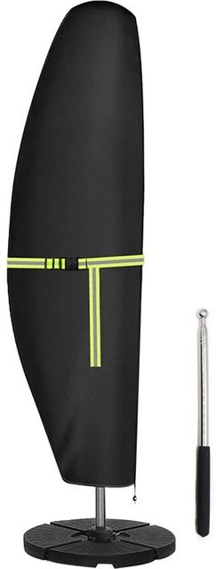 BAAJ-1 Wasserdichte Outdoor-Schirmhülle aus Polyester für freitragende Sonnenschirme, Schwarz, B/T/H: 210 x 45 x 72/32 cm - Bild 1