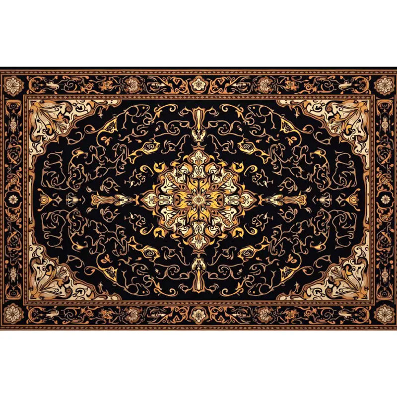 RAKKS Orient Teppich in Schwarz-Gold für Wohnzimmer und Schlafzimmer - Bild 3