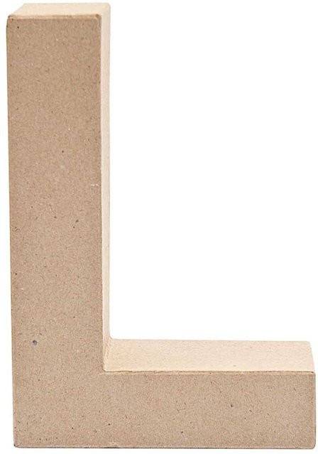Rico Design 3D Papp-Buchstabe L stehend aus Pappe, Höhe: 17,5 cm - Bild 1