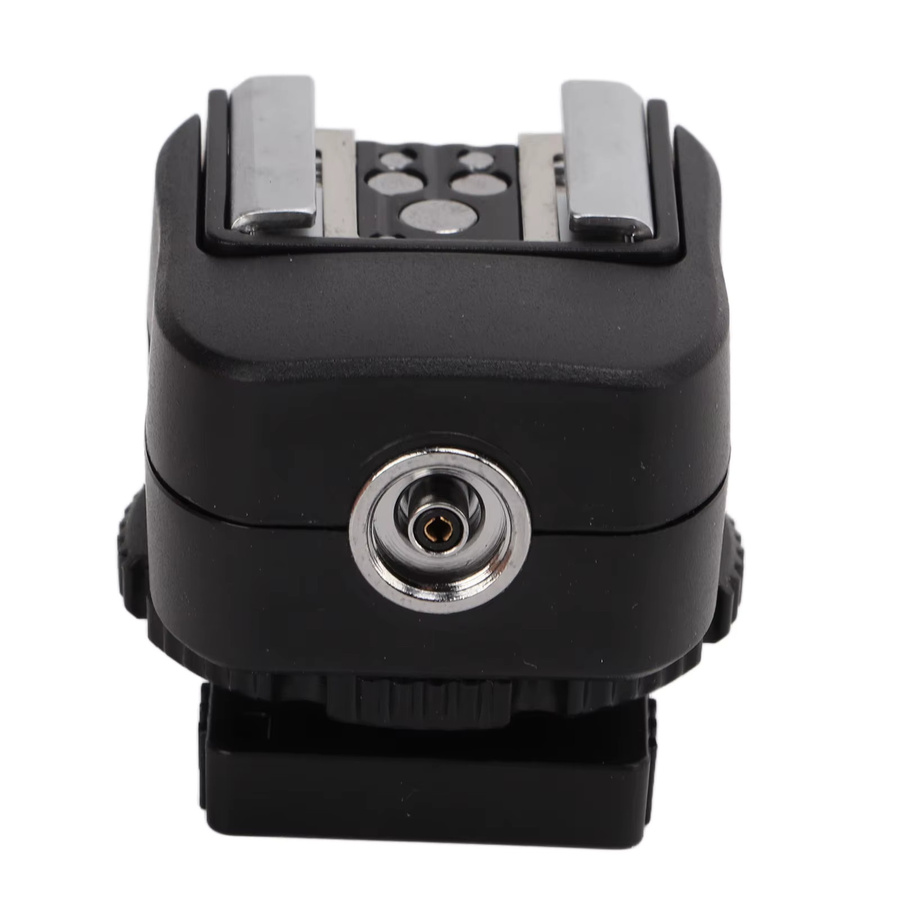 Nikon Blitzschuh-Adapter TF-334 in Schwarz mit zusätzlichem PC-Synchronisationsanschluss für A73-Kameras - Bild 4
