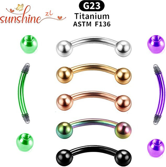 sunshine zl Piercing Ring, Titan, Silber, Unisex - Bild 1