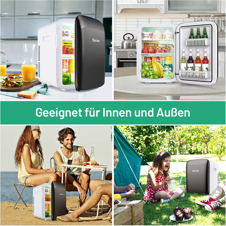 GOFLAME 2-in-1 Mini Kühlschrank mit Kühl- und Heizfunktion, 15 l, Schwarz - Bild 4