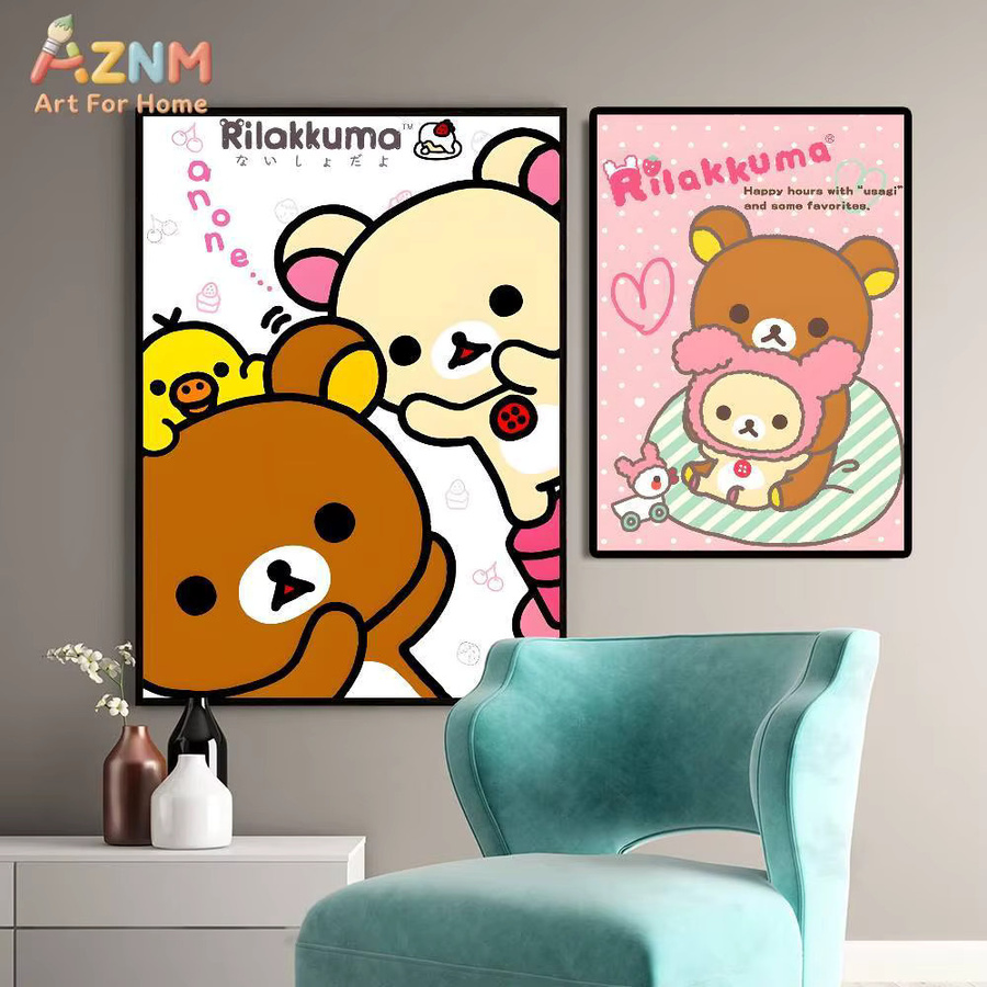 Kayou Rilakkuma Poster-Kunst aus Papier in Mehrfarbig für deine Wanddekoration - Bild 4