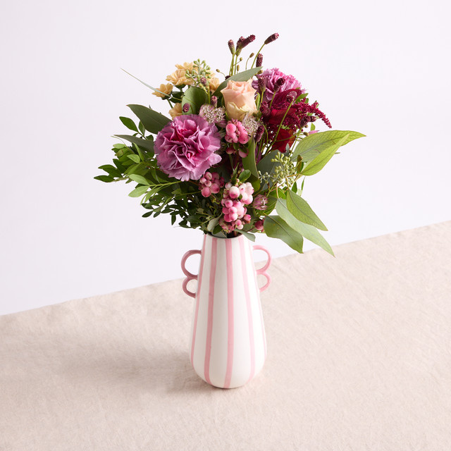 BLUME2000 Herbstgruß mit Vase, Bunch, multicolor, orange, lightpink - Bild 1