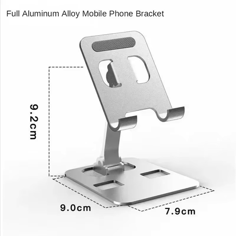 VIKEFON Faltbarer Handyhalter aus Aluminiumlegierung für iPhone und Tablet, Desktop-Ständer in Schwarz oder Silber - Bild 5