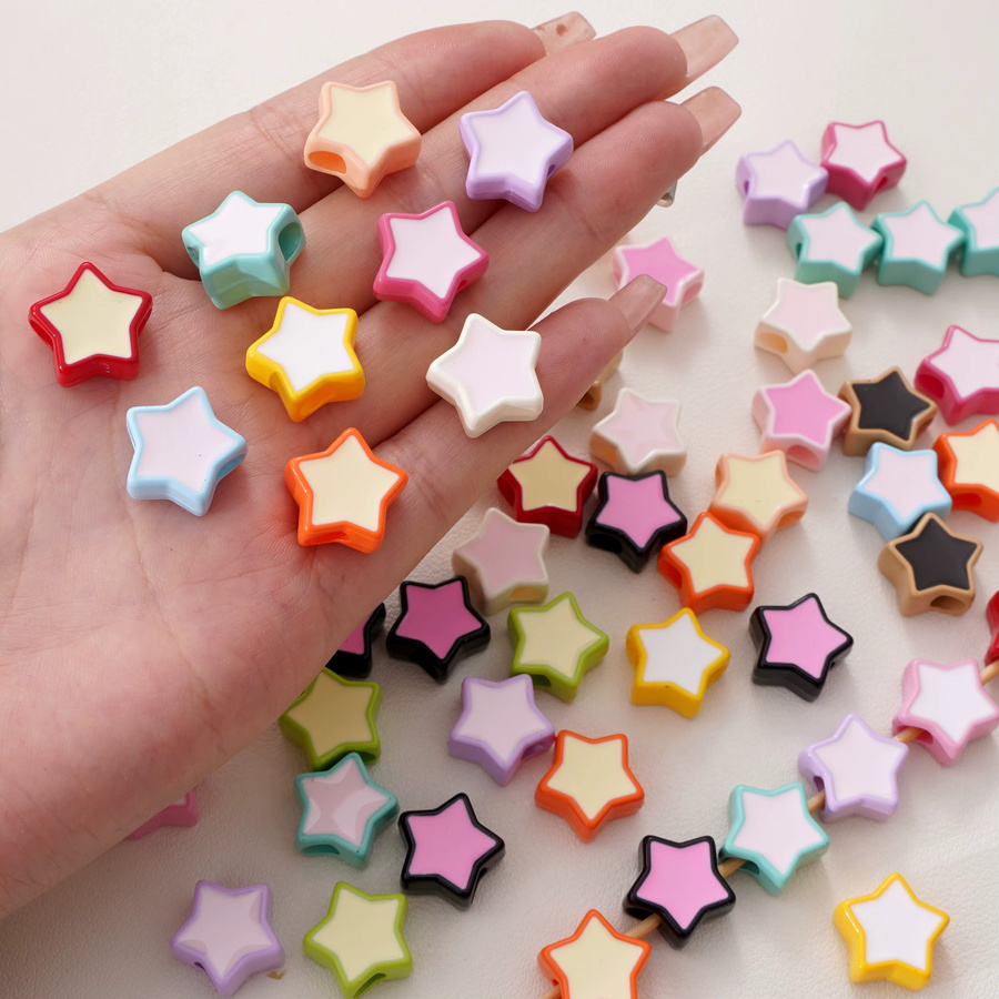 Beadia Star Beads, Acryl, 16 mm, Colorful, Spacer Beads - Bild 2