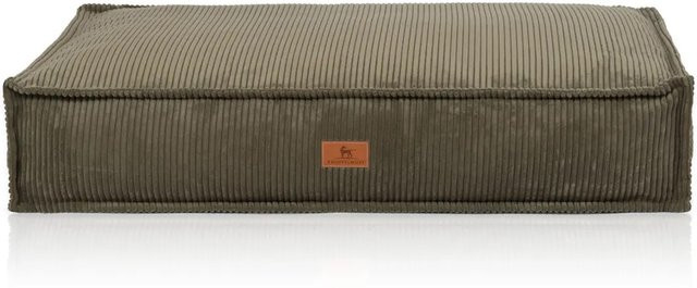 Knuffelwuff Hundekissen Lesedi Cord in Khaki mit abnehmbarem Bezug und rutschfester Unterseite B/T: 135 x 90 cm - Bild 1